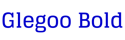 Glegoo Bold police de caractère